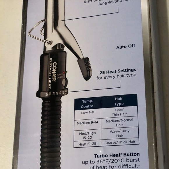 Conair Instant Heat 1" Curling Iron, 30 second Heat-Up, 25 Settings-Classic Curl - Picture 11 of 13